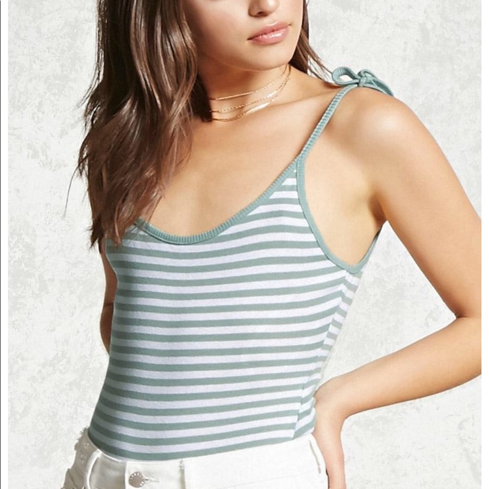 Light green striped bodysuit